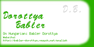 dorottya babler business card